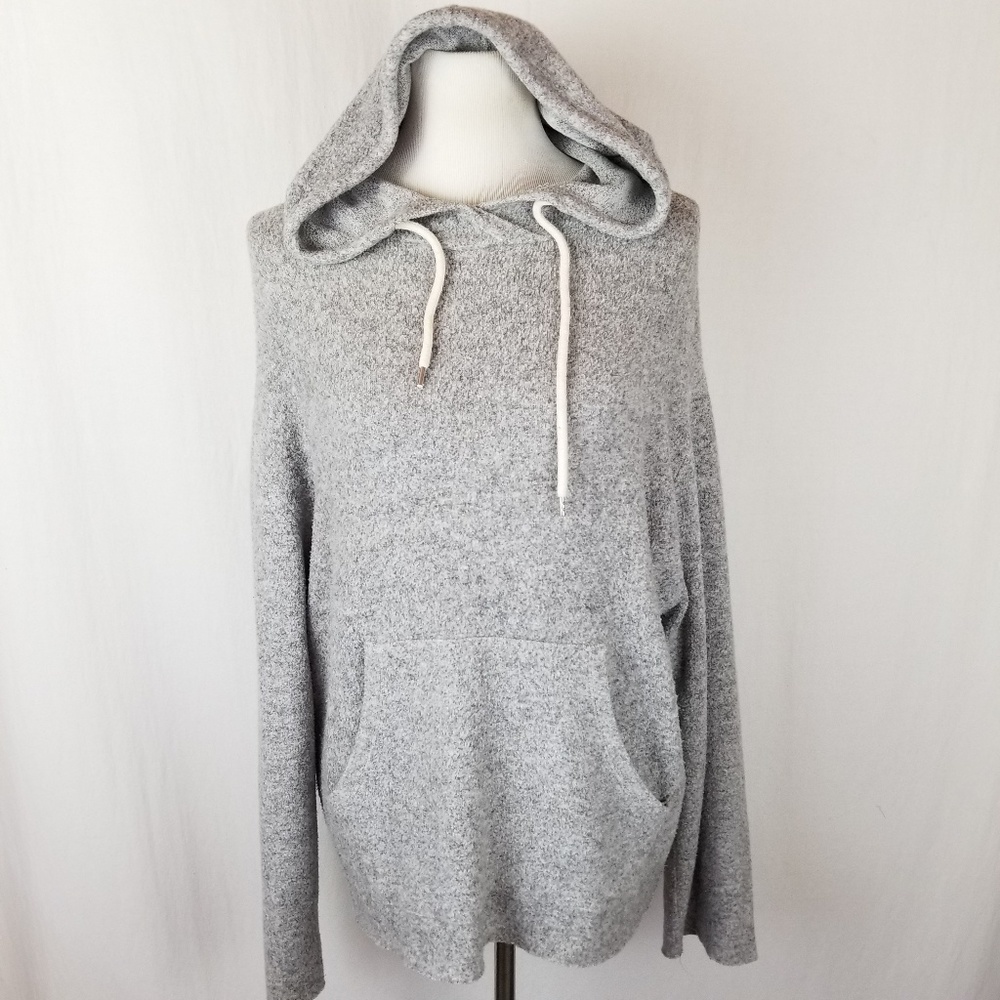 Zara Sport Grey Soft Pullover Hoodie Sweatshirt
